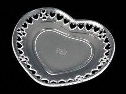 画像1: ミニチュア食器 ハートのお皿(透明87ミリ)