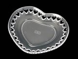 ミニチュア食器 ハートのお皿(透明70ミリ)