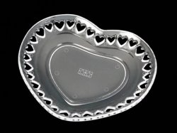 画像1: ミニチュア食器 ハートのお皿(透明70ミリ)