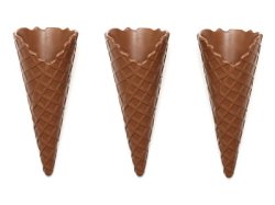 画像1: ミニチュア ワッフルコーン(ココア3個)