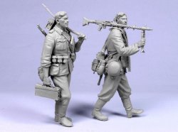 画像2: TANK[T-35077]1/35 WWII独 バルバロッサ作戦 #2  機関銃手と歩兵 (2体)