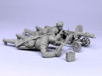 TANK[T-35117]1/35 WWII露 マキシム機関銃クルー(外套姿) 1943-45 (2体)
