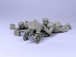画像3: TANK[T-35117]1/35 WWII露 マキシム機関銃クルー(外套姿) 1943-45 (2体)