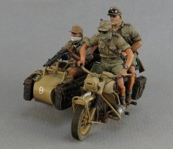 画像2: TANK[T-35131]1/35 WWII独 モーターバイク兵 I  アフリカ軍団