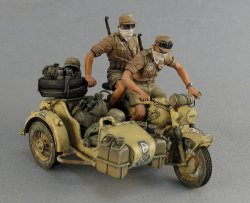 画像2: TANK[T-35132]1/35 WWII独 モーターバイク兵 II  アフリカ軍団