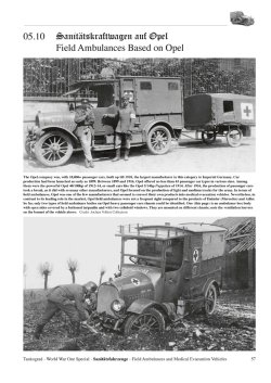 画像2: Tankograd[TG-WWI 1013]第一次世界大戦スペシャル ドイツ帝国陸軍の野戦救急車と医療サービス車両 999部限定出版