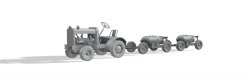 画像2: サンダーモデル[TB32003]1/32 米英・クラークトール6牽引トラクター＋爆弾トレーラーMk2型2両