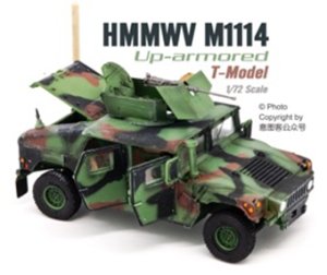 画像1: T-MODEL[TMOCH7212]完成品・1/72 US HMMWV M1114 HA (NATO迷彩) (ドア開状態) (1)