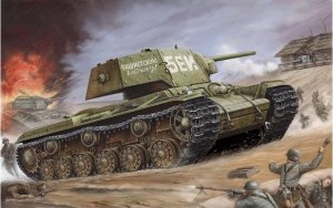 画像1: トランペッター[TR00357] 1/35 ソビエト軍 KV-1重戦車 エクラナミ (1)