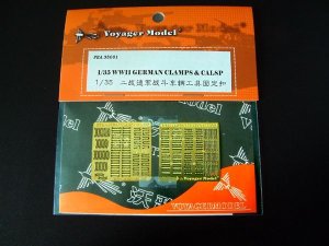 画像1: VoyagerModel [PE35001] 1/35 WWII独 クランプ&雑具箱留め具 エッチングセット(汎用) (1)