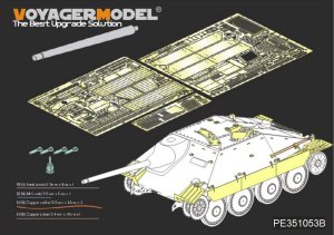 画像1: VoyagerModel [PE351053B]1/35 WWII 独 ドイツ陸軍Sd.Kfz.138/2ヘッツァー駆逐戦車後期型 砲身付バージョン(アカデミー 13230 13277用) (1)