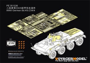 画像1: VoyagerModel [PE351336]1/35 WWII ドイツ Sd.Kfz.234/4パックワーゲン 基本アップグレードセット2.0(ドラゴン6221/6772/6836用) (1)