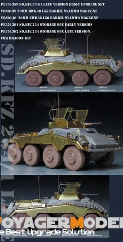 画像13: VoyagerModel[PE351359A]1/35 WWII ドイツ Sd.Kfz.234/1 8輪重装甲車後期型 アップグレードセット(ドラゴン6298/6879用)