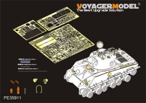 画像1: VoyagerModel [PE35911]1/35 WWII米 M4A3シャーマン(105mm)HVSS エッチング基本セット(DML6454用) (1)