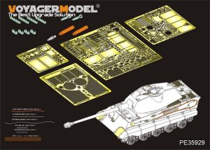 画像1: VoyagerModel [PE35929] 1/35 WWII独 ティーガーII(ポルシェ砲塔)エッチングセット(ホビーボス84530用) (1)