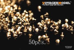 画像1: VoyagerModel [TE037]Turned Metal Bolts Pattern 3 (M0.4X0.6) (50 pcs) (For All)