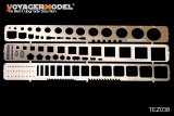 VoyagerModel [TEZ038]スジ彫り用テンプレートセット9 小型四角形 円形他