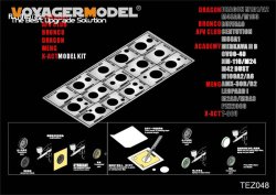 画像1: VoyagerModel [TEZ048] 1/35 現用AFVロードホイールマスキングテンプレート#2(モン/AFVクラブ/アカデミー等用)