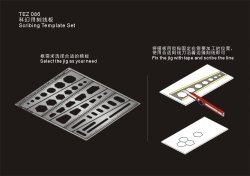 画像1: VoyagerModel [TEZ086]工具 スジ彫り用テンプレートセット No.12
