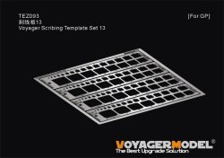 画像1: VoyagerModel [TEZ093]汎用 スジ彫り用テンプレートセット13 正方形