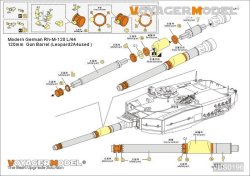 画像3: VoyagerModel [VBS0196]1/35 現用独 120mm L/44 金属砲身セット(レオパルト2A4用)(汎用)