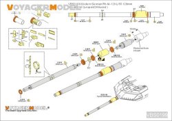 画像4: VoyagerModel [VBS0199]1/35 現用独 120mm L/55 金属砲身セット(レオパルト2A6用)(汎用)