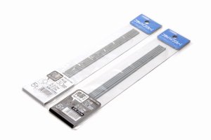 画像1: ウェーブ[OM221]プラ=パイプ 【グレー色】肉薄φ3.0mm　５本入り (1)