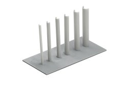 画像5: ウェーブ[OM452]プラ＝材料【グレー】ハーフパイプ（2×4mm）