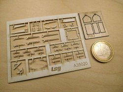 画像2: YENMODELS[LSG-A35020]1/35　木製一本手工具箱&工具セット#1