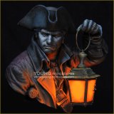 Young Miniatures[YH1861]1/10 近代 胸像 ランタンを掲げる海賊 穏やかな晩