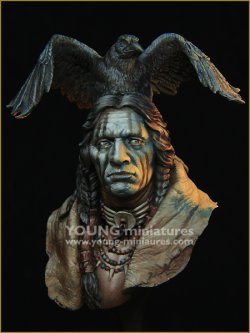 画像5: Young Miniatures[YH1862]1/10 米 胸像 レイヴンソーサラー「ワタリガラスを連れた魔術師」