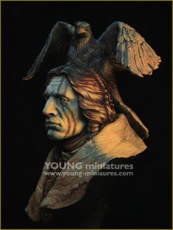 画像4: Young Miniatures[YH1862]1/10 米 胸像 レイヴンソーサラー「ワタリガラスを連れた魔術師」