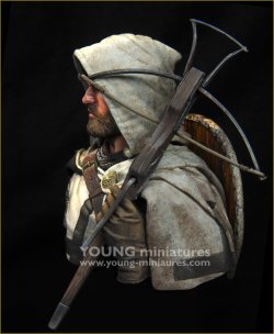 画像3: Young Miniatures[YH1874]1/10 中世 クロスボウを持ったチュートン騎士団員 胸像