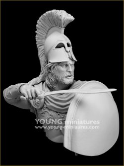 画像1: Young Miniatures[YH1875]1/10 紀元前5世紀 古代ギリシアの重装歩兵 ヘレネスの守護者 胸像