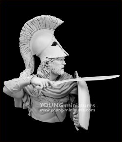 画像2: Young Miniatures[YH1875]1/10 紀元前5世紀 古代ギリシアの重装歩兵 ヘレネスの守護者 胸像