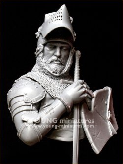 画像2: Young Miniatures[YH1876]1/10 15世紀 中世の騎士 剣が静かに倒れる時 胸像