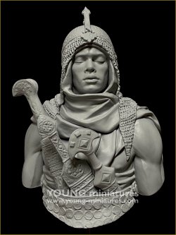 画像2: Young Miniatures[YH1878]1/10 15世紀 アフリカ ヌビアの近衛兵 胸像