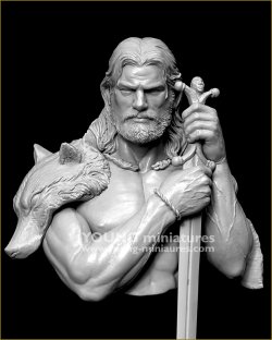 画像1: Young Miniatures[YH1879]1/10 紀元前1世紀 ケルト人の戦士 胸像