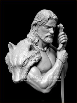 画像3: Young Miniatures[YH1879]1/10 紀元前1世紀 ケルト人の戦士 胸像