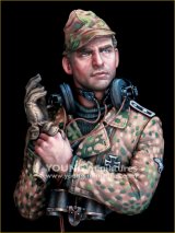 Young Miniatures[YM18100]1/10 WWII ドイツ武装親衛隊 戦車兵下士官 胸像