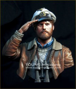 画像1: Young Miniatures[YM18102]1/10 WWII ドイツ海軍 Uボート艦長「母港への帰還」 胸像