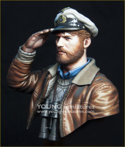 画像3: Young Miniatures[YM18102]1/10 WWII ドイツ海軍 Uボート艦長「母港への帰還」 胸像