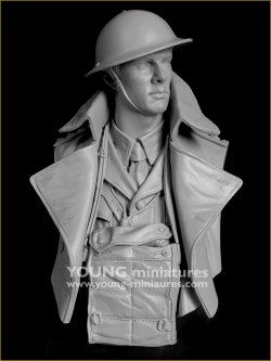 画像5: Young Miniatures[YM18104]1/10 WWI イギリス陸軍将校 突撃の笛が鳴る前に 胸像