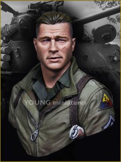 画像1: Young Miniatures[YM1852]1/10 WWIIアメリカ陸軍第2装甲師団戦車兵「車上の地獄」