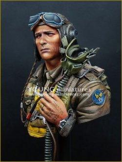 画像2: Young Miniatures[YM1856]1/10 WWIIアメリカ陸軍航空隊戦闘機パイロット 1944