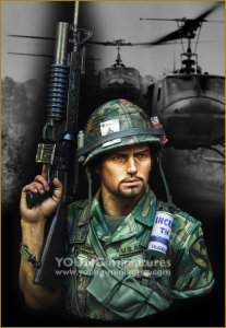 画像1: Young Miniatures[YM1866]1/10 ベトナム戦争 アメリカ陸軍第1騎兵師団 擲弾筒手 1970 (1)