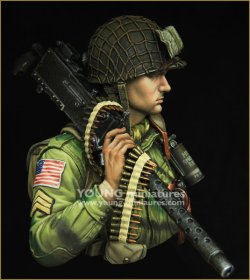 画像5: Young Miniatures[YM1873]1/10 WWIIアメリカ陸軍M1919機関銃を抱える空挺兵