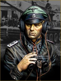 画像1: Young Miniatures[YM1876]1/10 WWIIドイツ武装親衛隊戦車兵指揮官 ノルマンディー1944