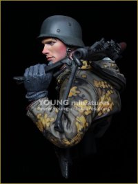Young Miniatures[YM1882]1/10 WWIIドイツ武装親衛隊MG43を抱える射撃手 東部戦線