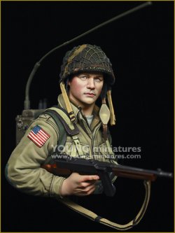 画像5: Young Miniatures[YM1885]1/10 WWII 米 アメリカ陸軍第101空挺師団無線兵胸像 カランタン1944